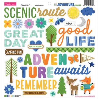 Bella Blvd Adventure Awaits - Chipboard Icon Stickers
